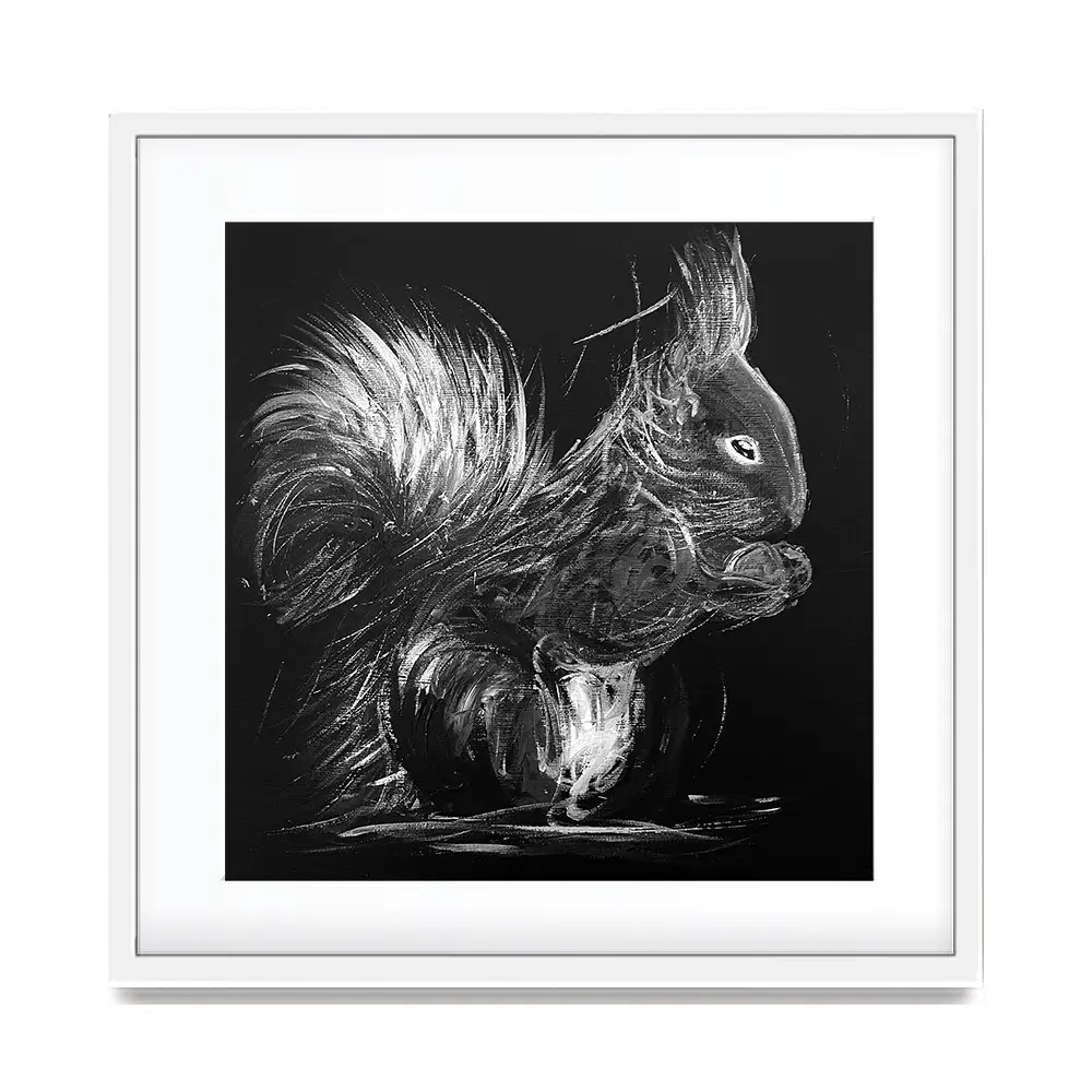 Eclipse Squirrel Square Framed Art Print Eclipse Squirrel Square Framed Art Print wall art product Aimee Linzi