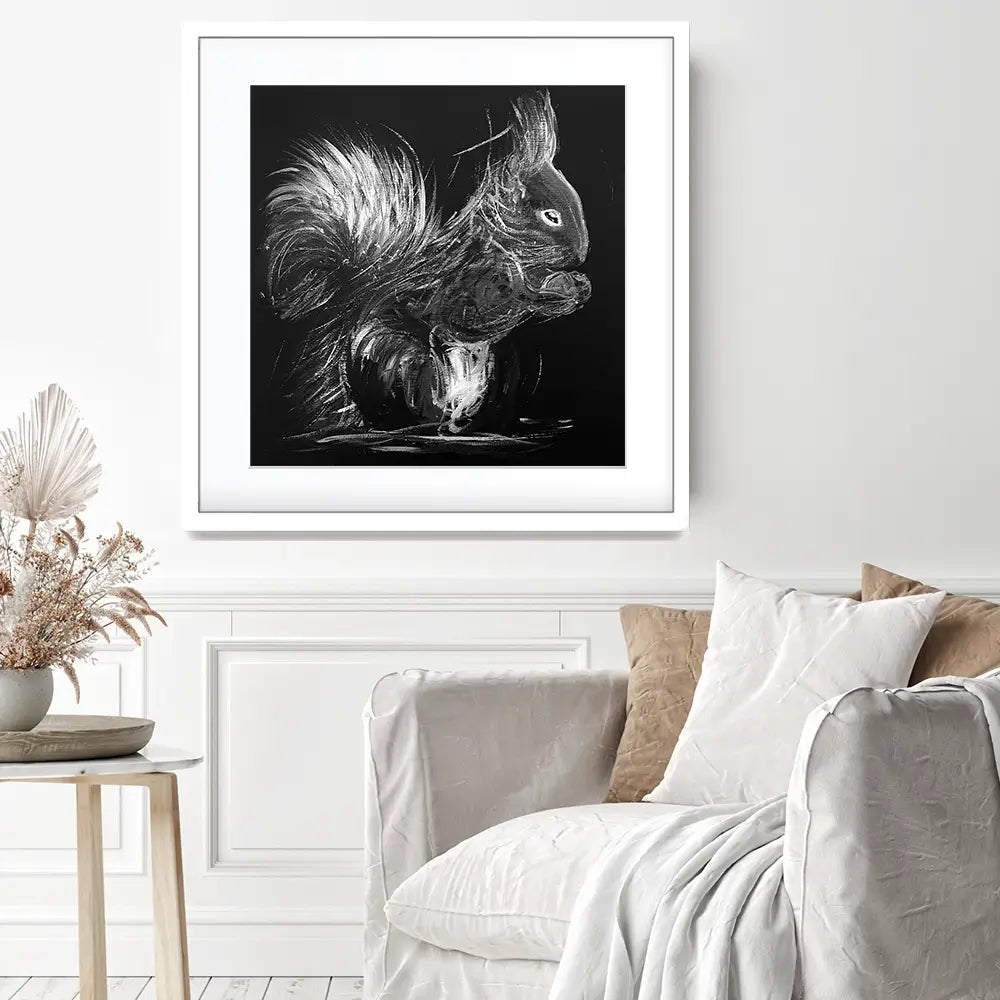 Eclipse Squirrel Square Framed Art Print Eclipse Squirrel Square Framed Art Print wall art product Aimee Linzi
