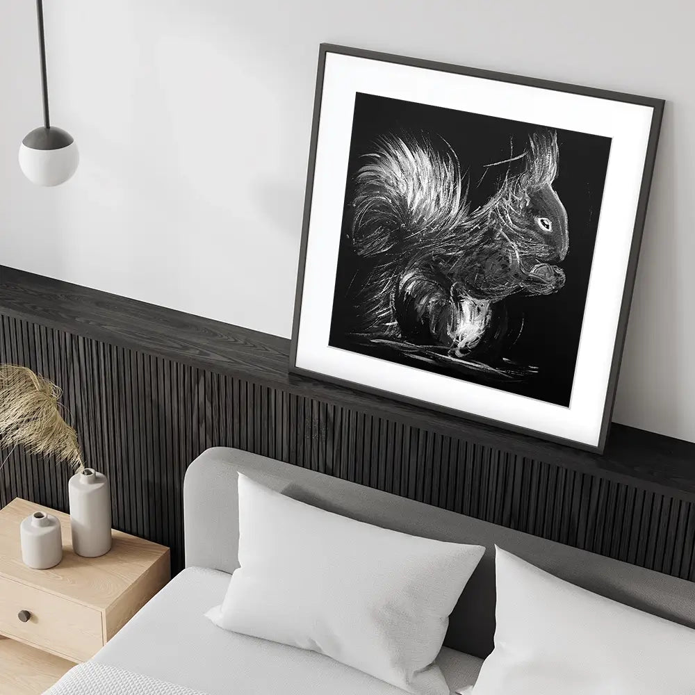 Eclipse Squirrel Square Framed Art Print Eclipse Squirrel Square Framed Art Print wall art product Aimee Linzi