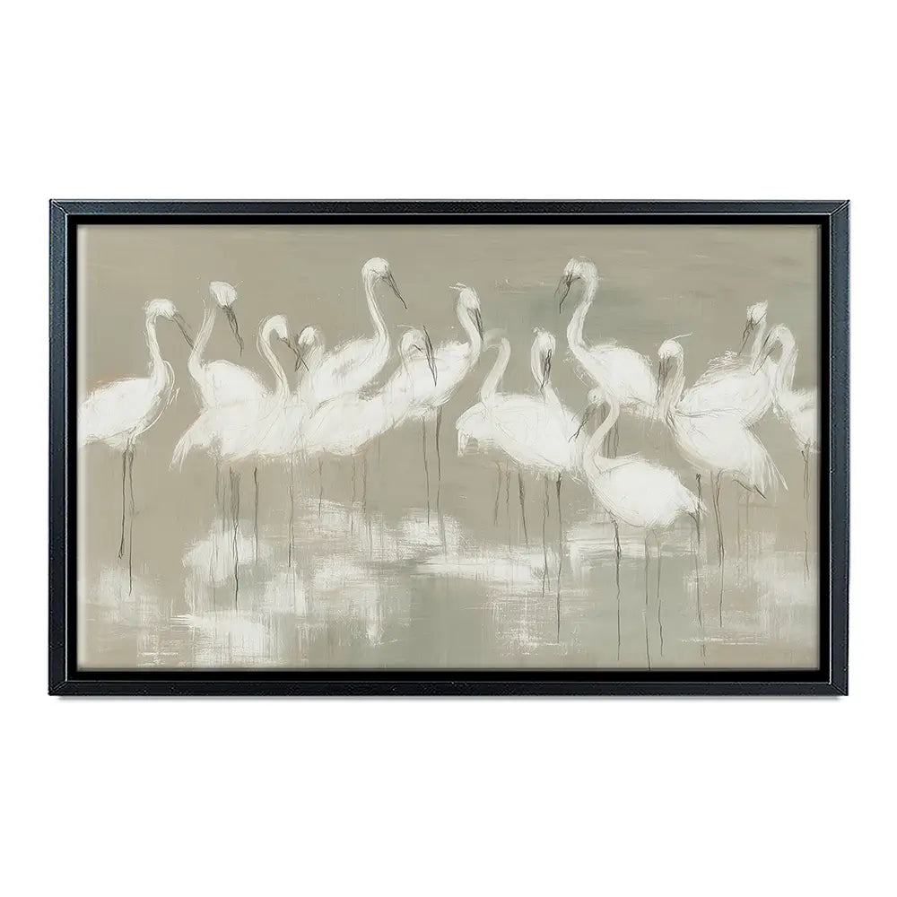 Egret Wading Gather Canvas Print Egret Wading Gather Canvas Print wall art product Chromatic Storm Studio