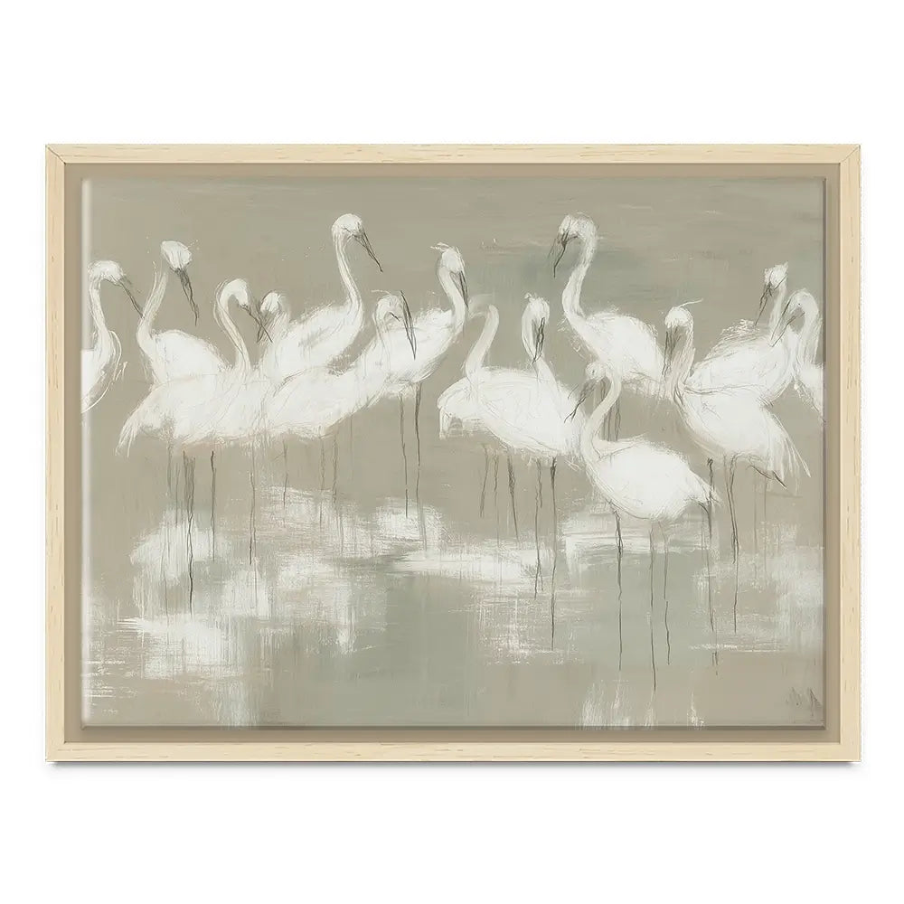 Egret Wading Gather Canvas Print Egret Wading Gather Canvas Print wall art product Chromatic Storm Studio