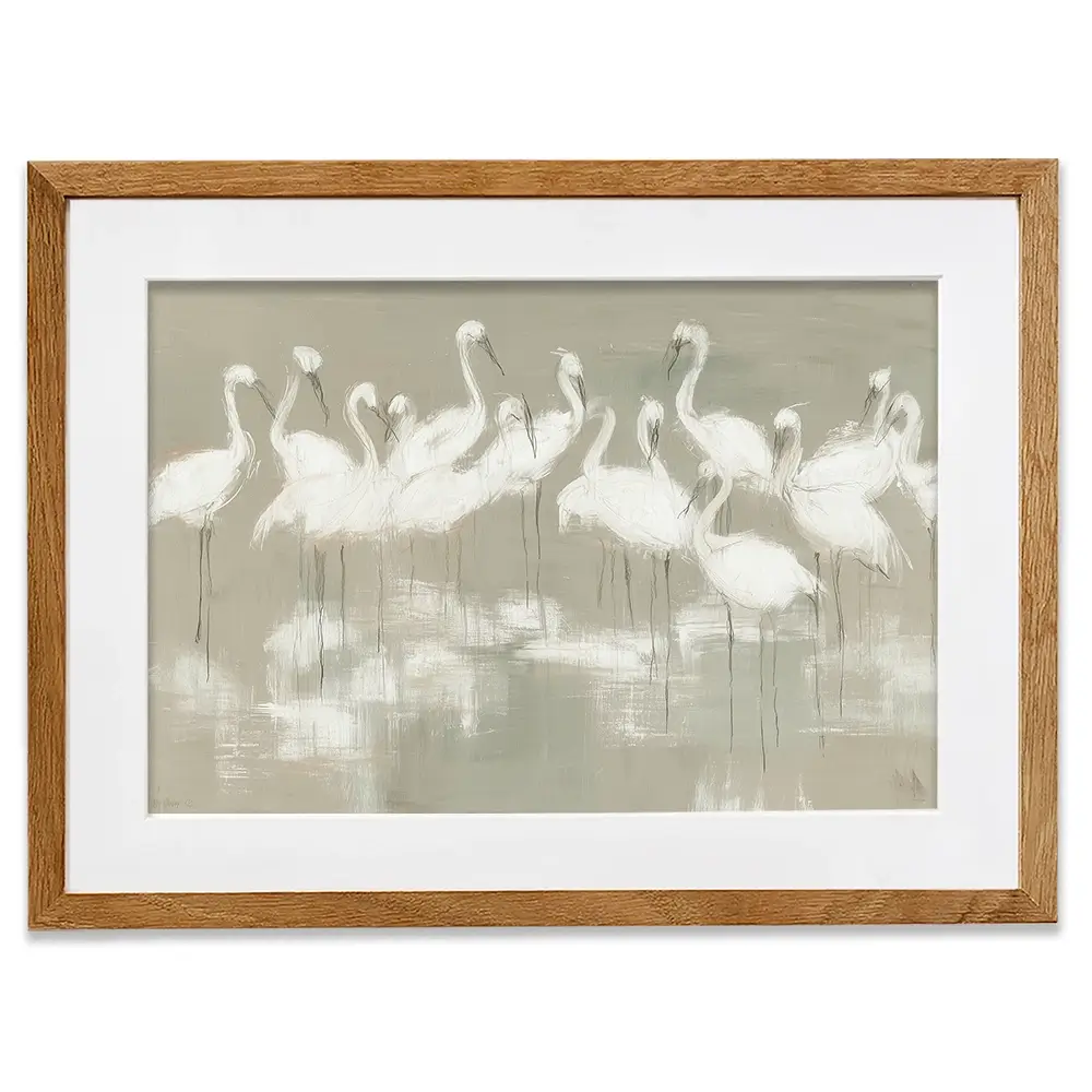 Egret Wading Gather Framed Art Print Egret Wading Gather Framed Art Print wall art product Chromatic Storm Studio