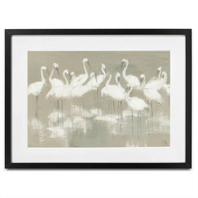 Egret Wading Gather Framed Art Print Egret Wading Gather Framed Art Print wall art product Chromatic Storm Studio