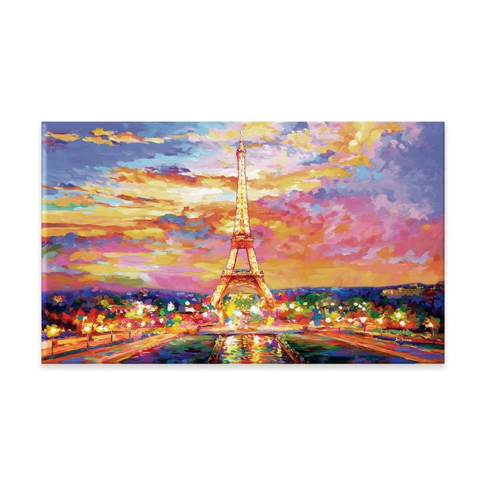 Eiffel Tower At Sunset Canvas Print Eiffel Tower At Sunset Canvas Print wall art product Leon Devenice