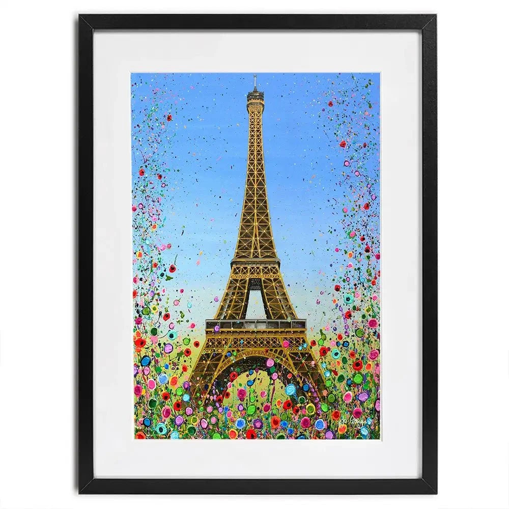 Eiffel Tower Flower Pop Framed Art Print Eiffel Tower Flower Pop Framed Art Print wall art product Jo Gough