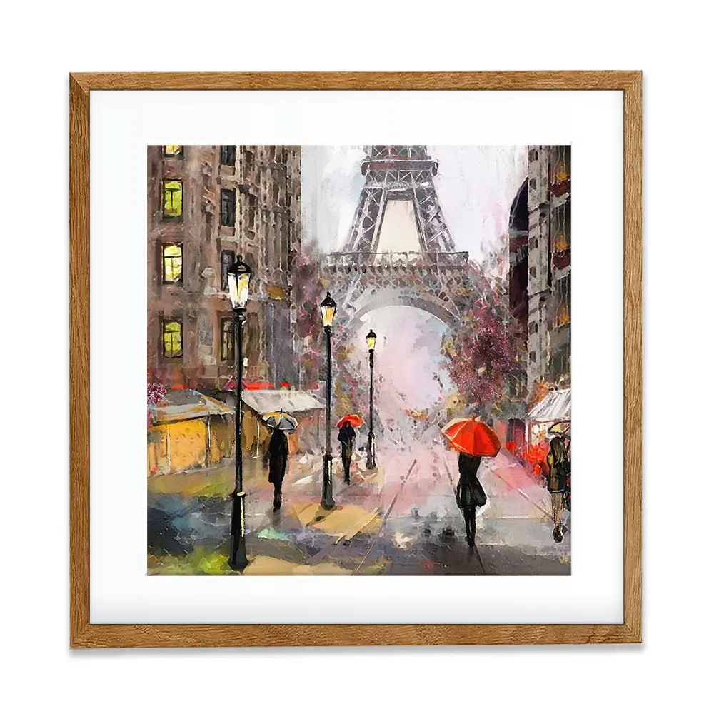 Eiffel Tower Square Framed Art Print Eiffel Tower Square Framed Art Print wall art product lisima / Shutterstock