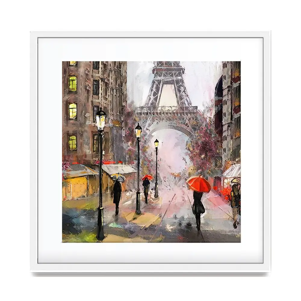 Eiffel Tower Square Framed Art Print Eiffel Tower Square Framed Art Print wall art product lisima / Shutterstock