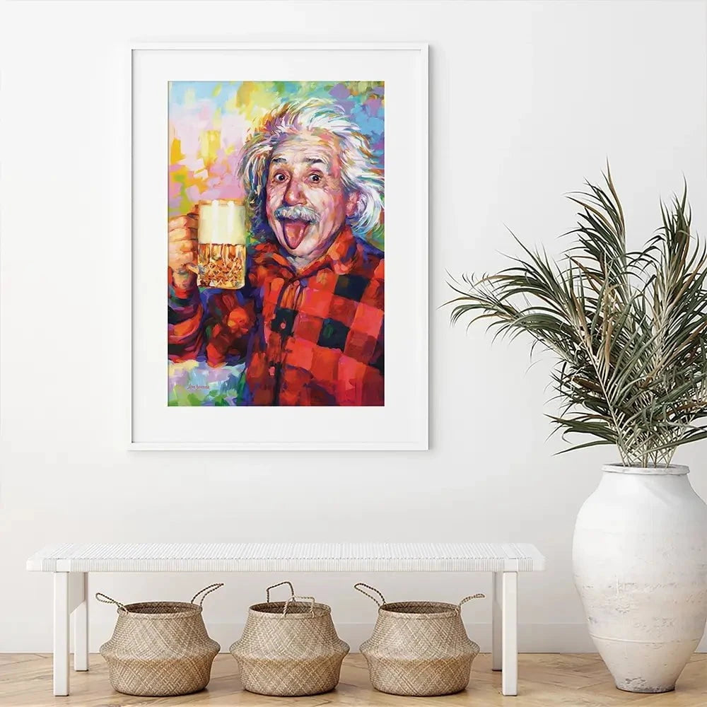 Einstein Framed Art Print Einstein Framed Art Print wall art product Leon Devenice