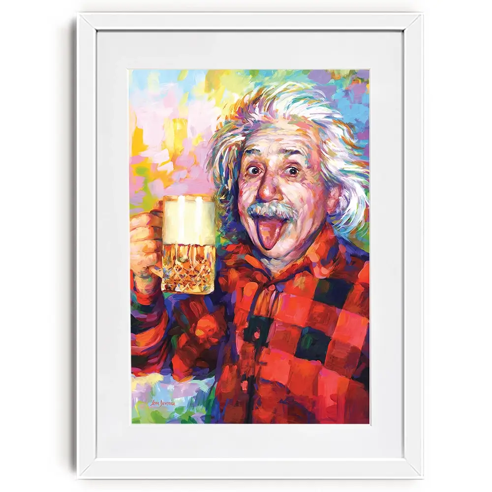 Einstein Framed Art Print Einstein Framed Art Print wall art product Leon Devenice