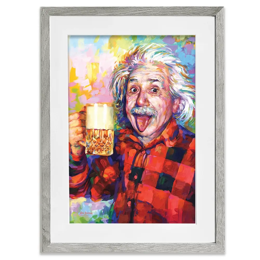 Einstein Framed Art Print Einstein Framed Art Print wall art product Leon Devenice