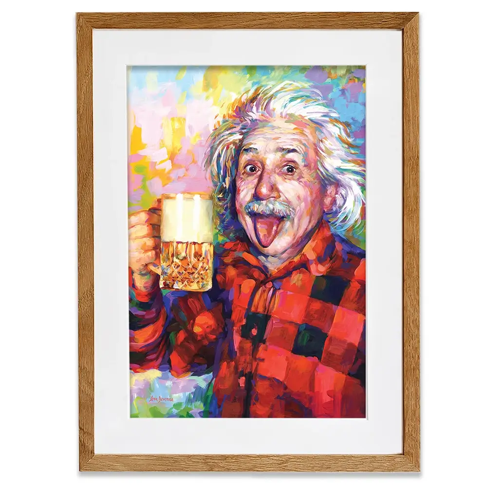 Einstein Framed Art Print Einstein Framed Art Print wall art product Leon Devenice