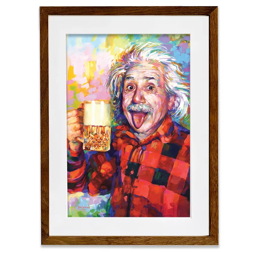 Einstein Framed Art Print Einstein Framed Art Print wall art product Leon Devenice