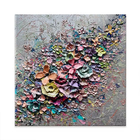 Electric Love Square Canvas Print Electric Love Square Canvas Print wall art product Nada Khatib