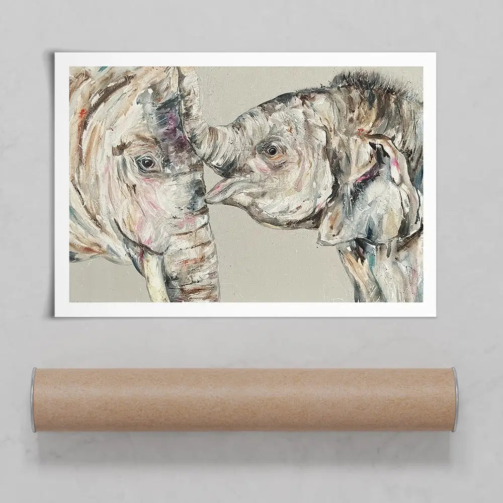 Elephant Bond Art Print Elephant Bond Art Print wall art product Nicola Jane Rowles