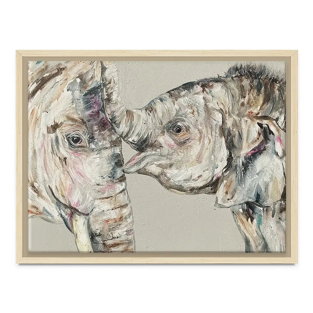 Elephant Bond Canvas Print Elephant Bond Canvas Print wall art product Nicola Jane Rowles
