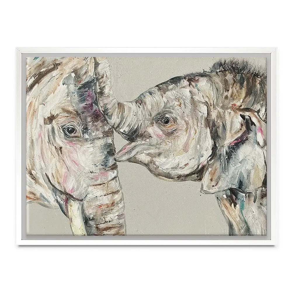 Elephant Bond Canvas Print Elephant Bond Canvas Print wall art product Nicola Jane Rowles
