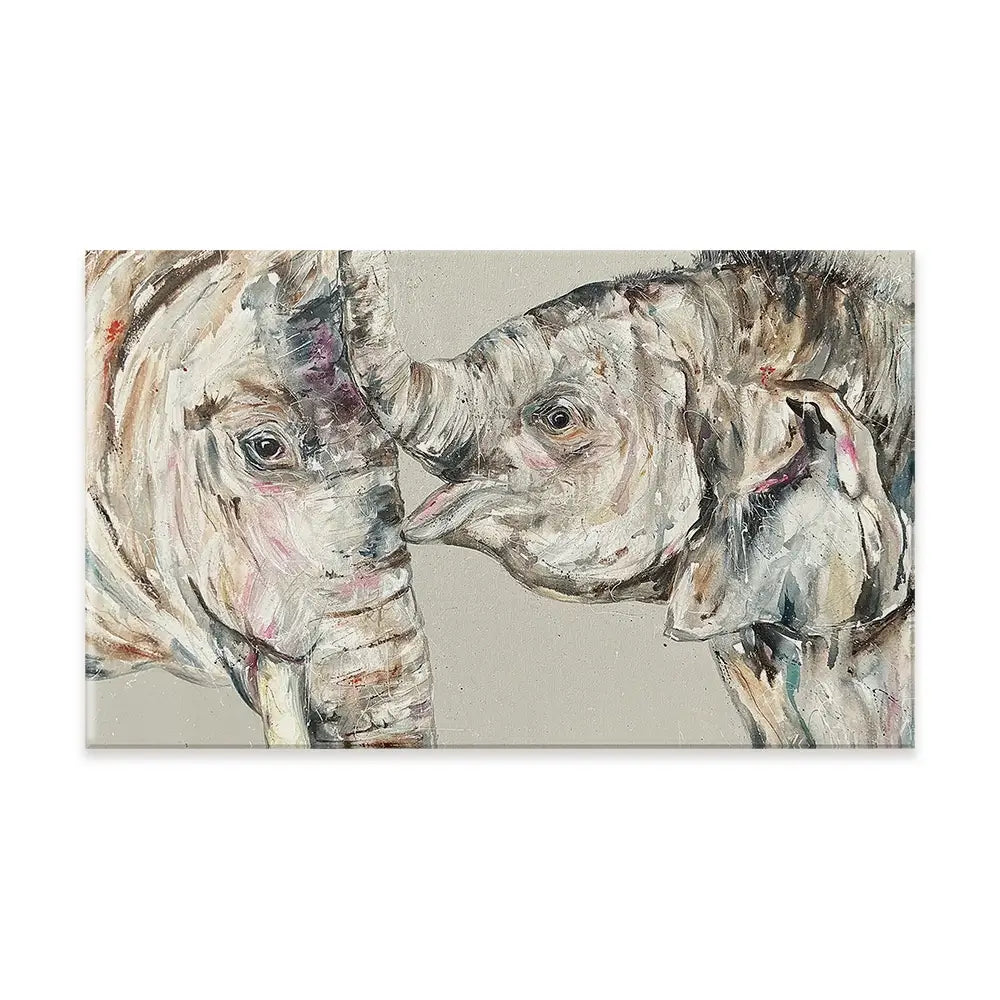 Elephant Bond Canvas Print Elephant Bond Canvas Print wall art product Nicola Jane Rowles