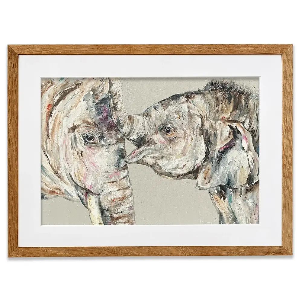 Elephant Bond Framed Art Print Elephant Bond Framed Art Print wall art product Nicola Jane Rowles