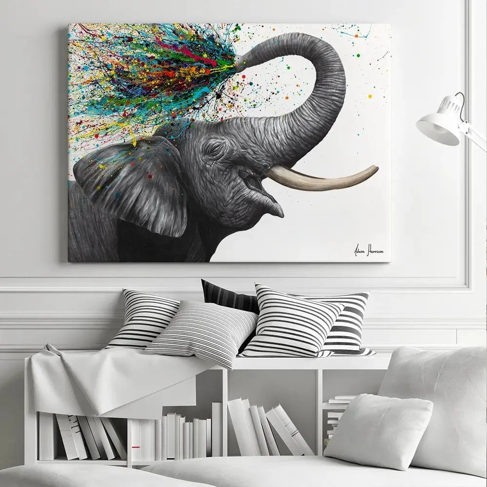 Elephant Elation Canvas Print Elephant Elation Canvas Print wall art product Ashvin Harrison