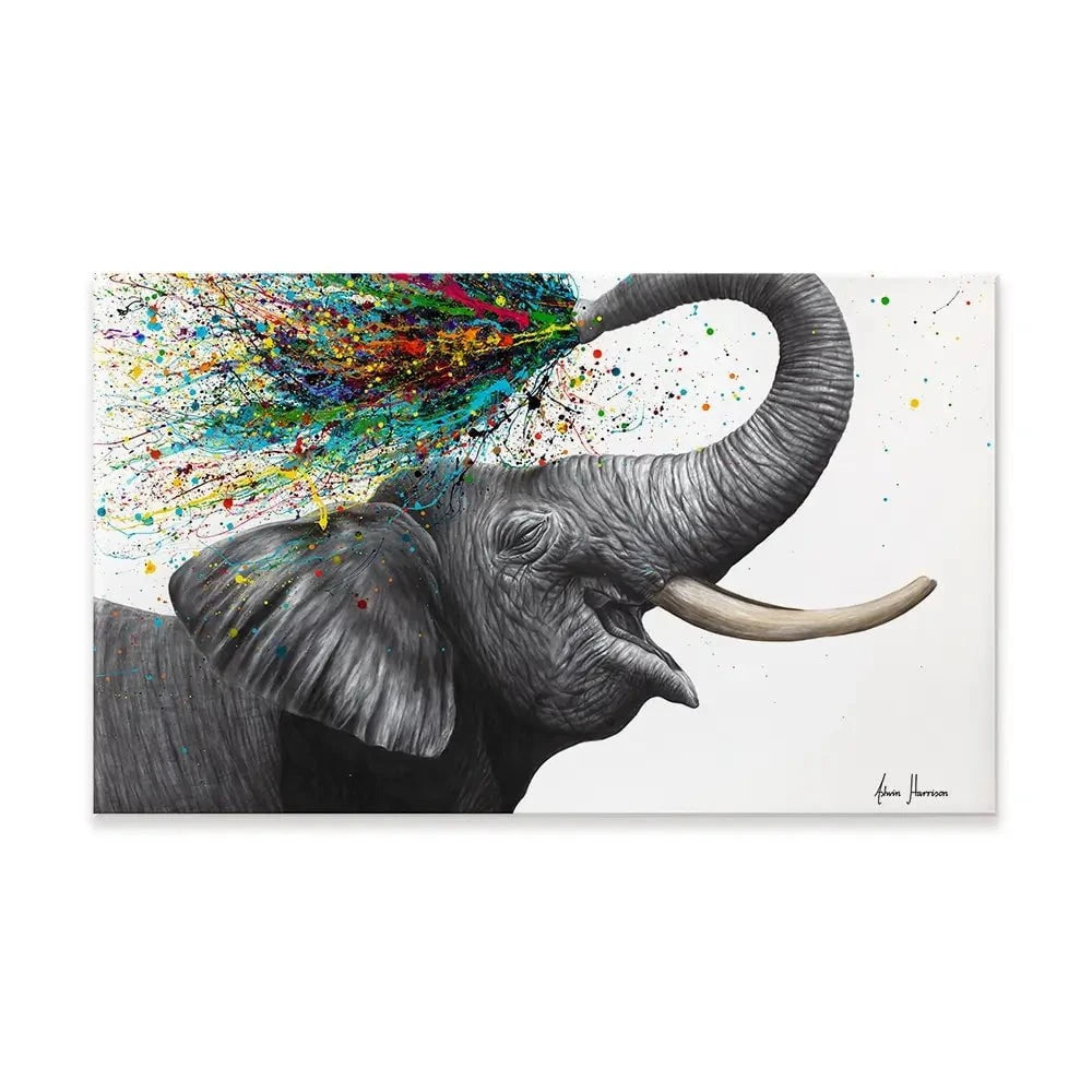 Elephant Elation Canvas Print Elephant Elation Canvas Print wall art product Ashvin Harrison
