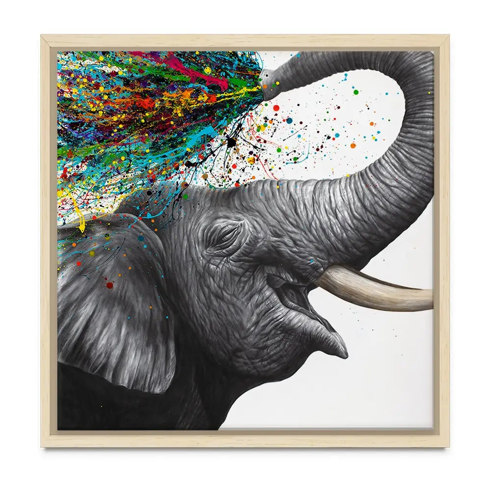 Elephant Elation Oversized Canvas Print Elephant Elation Oversized Canvas Print wall art product Art Print Shop