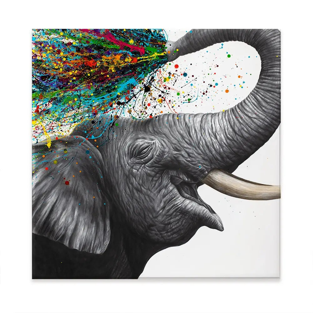 Elephant Elation Oversized Canvas Print Elephant Elation Oversized Canvas Print wall art product Art Print Shop