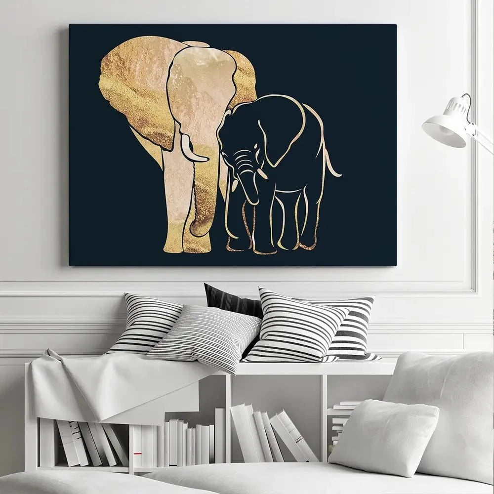 Elephant Embrace Canvas Print Elephant Embrace Canvas Print wall art product Sarah Manovski