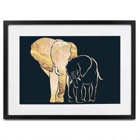 Elephant Embrace Framed Art Print Elephant Embrace Framed Art Print wall art product Sarah Manovski