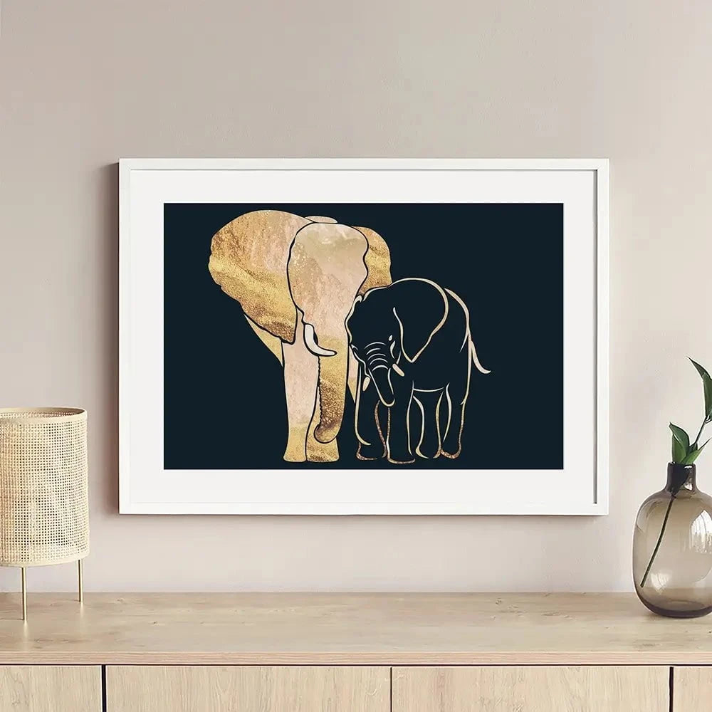 Elephant Embrace Framed Art Print Elephant Embrace Framed Art Print wall art product Sarah Manovski