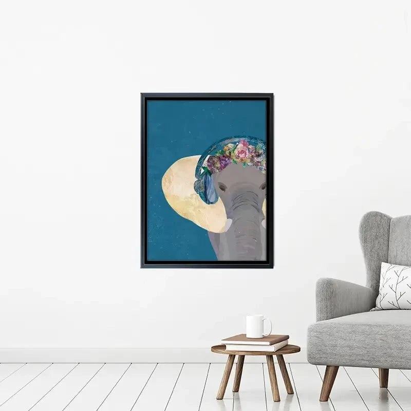 Elephant In Floral Crown Canvas Print Elephant In Floral Crown Canvas Print wall art product Sarah Manovski
