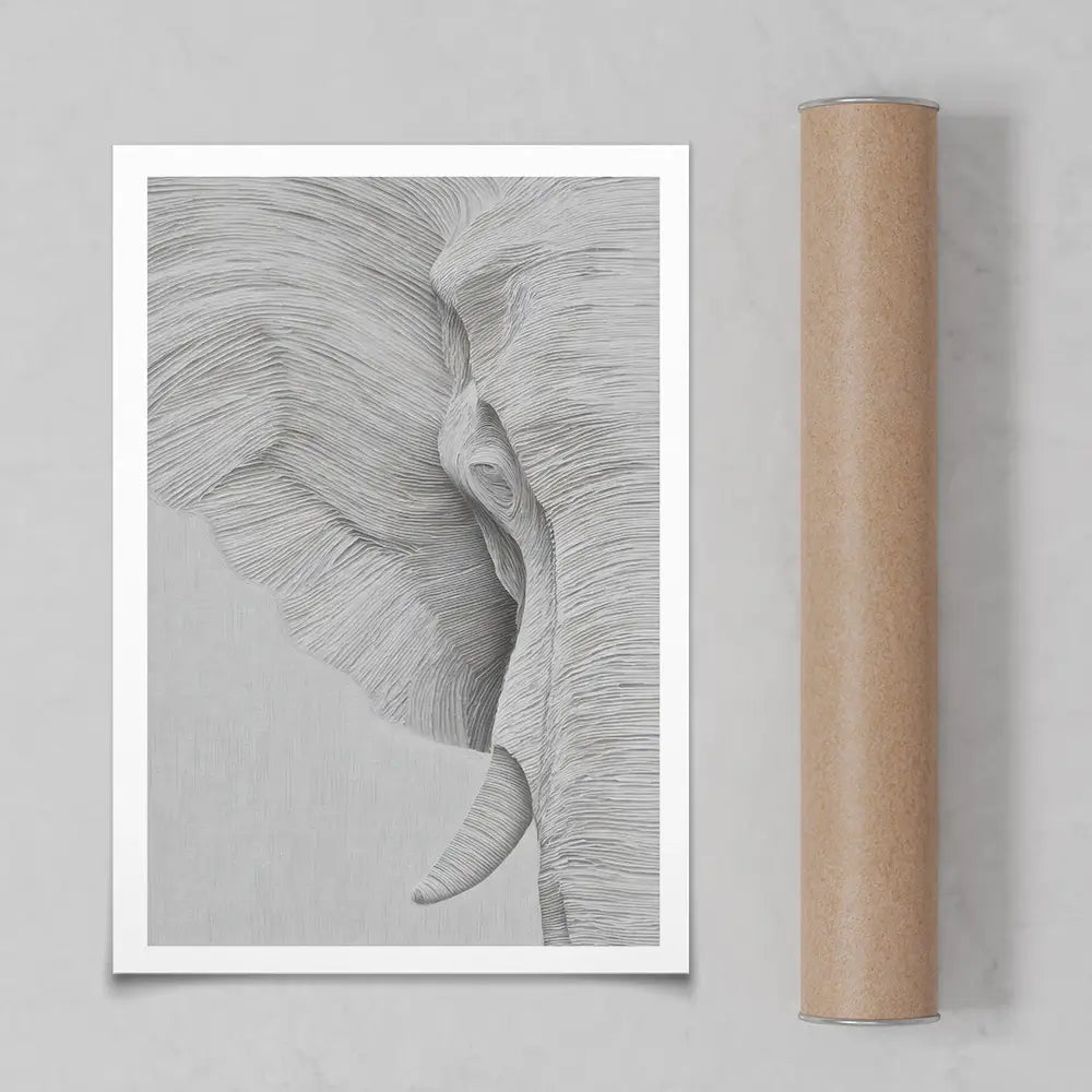 Elephant Line Work Art Print Elephant Line Work Art Print wall art product LSR Design Studio - Independent