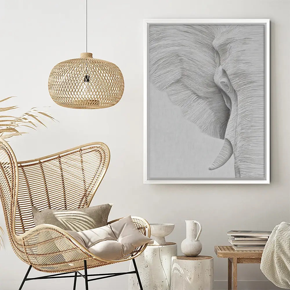 Elephant Line Work Canvas Print Elephant Line Work Canvas Print wall art product LSR Design Studio - Independent