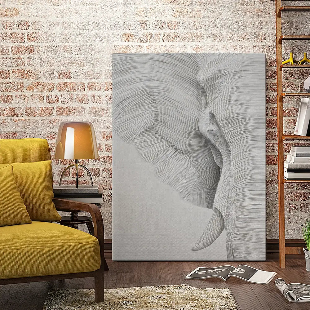 Elephant Line Work Canvas Print Elephant Line Work Canvas Print wall art product LSR Design Studio - Independent
