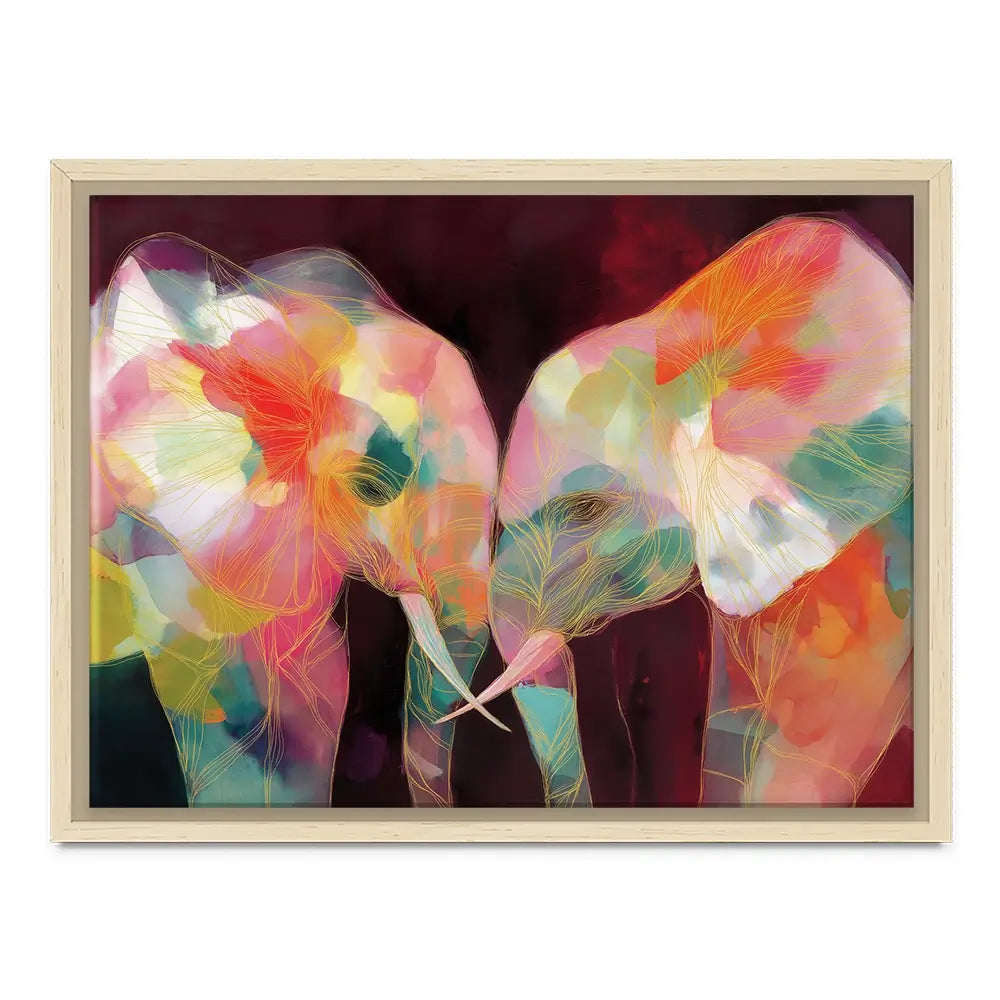 Elephant Mother And Calf Canvas Print Elephant Mother And Calf Canvas Print wall art product Chromatic Storm Studio
