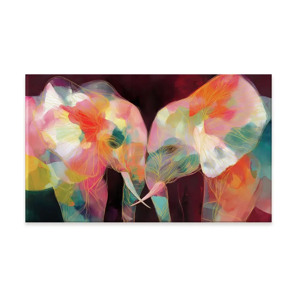 Elephant Mother And Calf Canvas Print Elephant Mother And Calf Canvas Print wall art product Chromatic Storm Studio