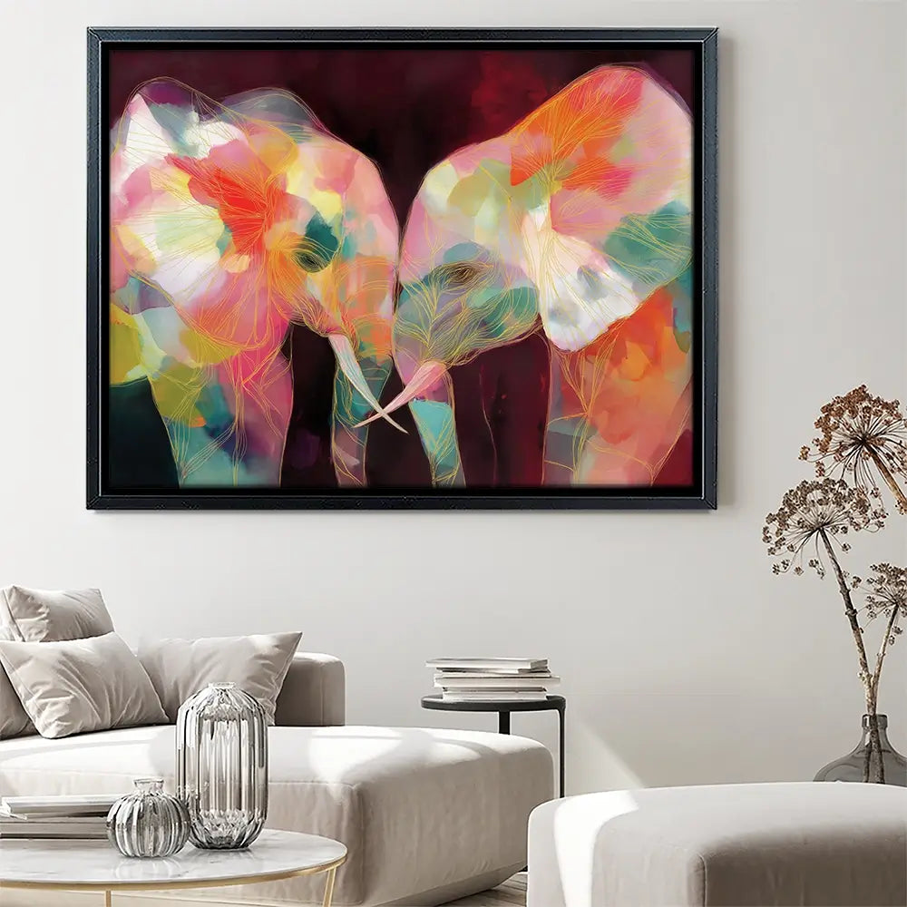 Elephant Mother And Calf Canvas Print Elephant Mother And Calf Canvas Print wall art product Chromatic Storm Studio