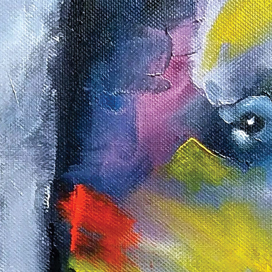 Elephant Pair Oil Painting Square Canvas Print wall art product kumachenkova / Shutterstock