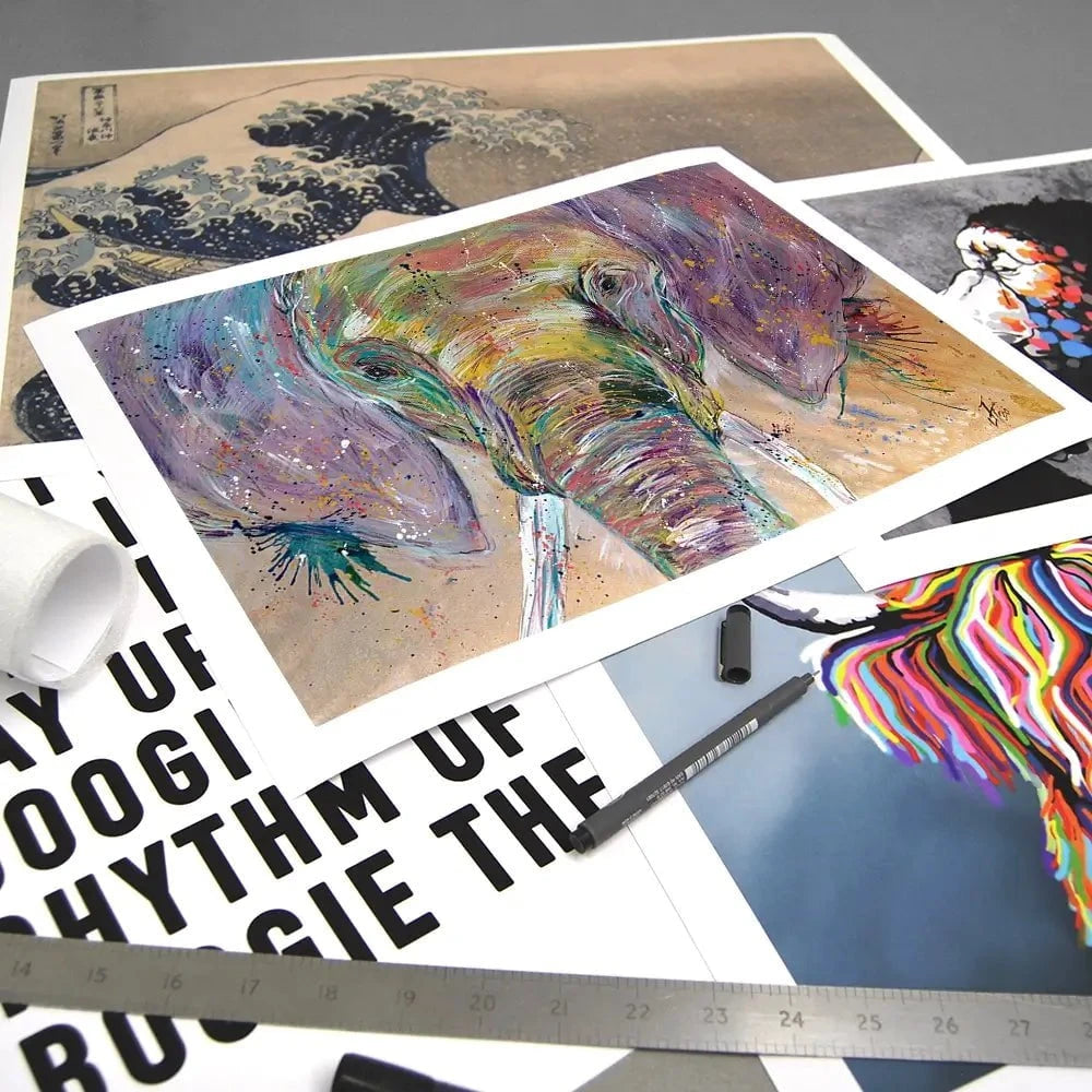 Elephant Splashes Art Print Elephant Splashes Art Print wall art product Jamie Taylor