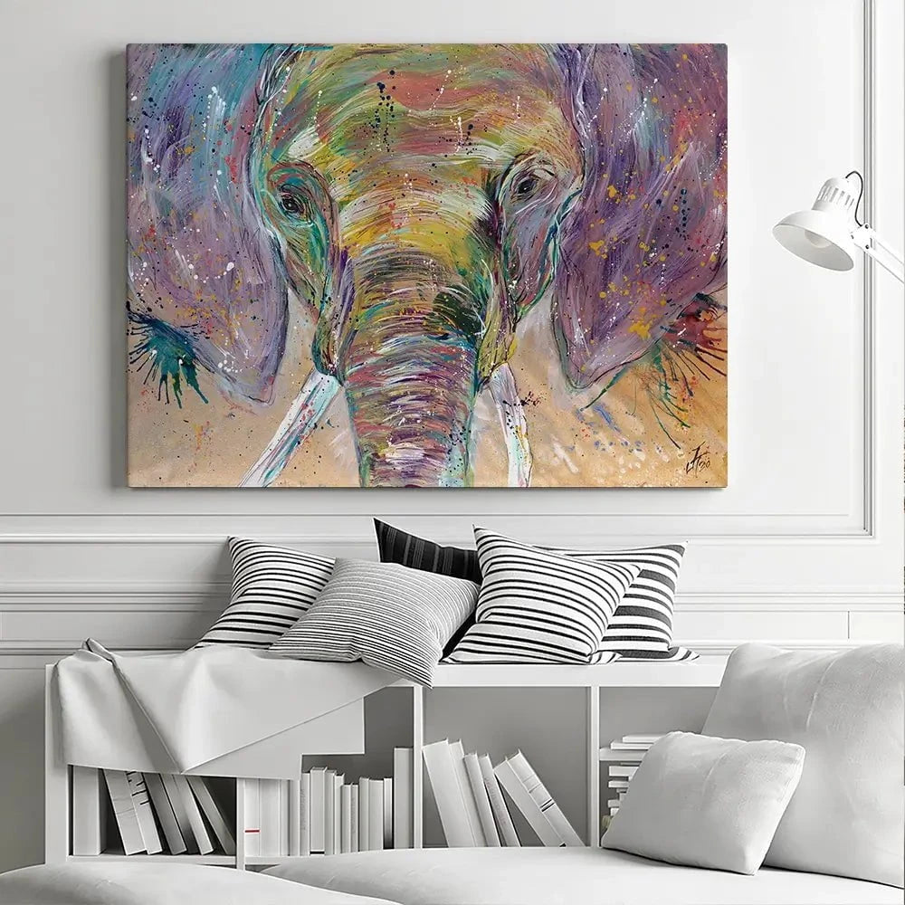 Elephant Splashes Canvas Print Elephant Splashes Canvas Print wall art product Jamie Taylor