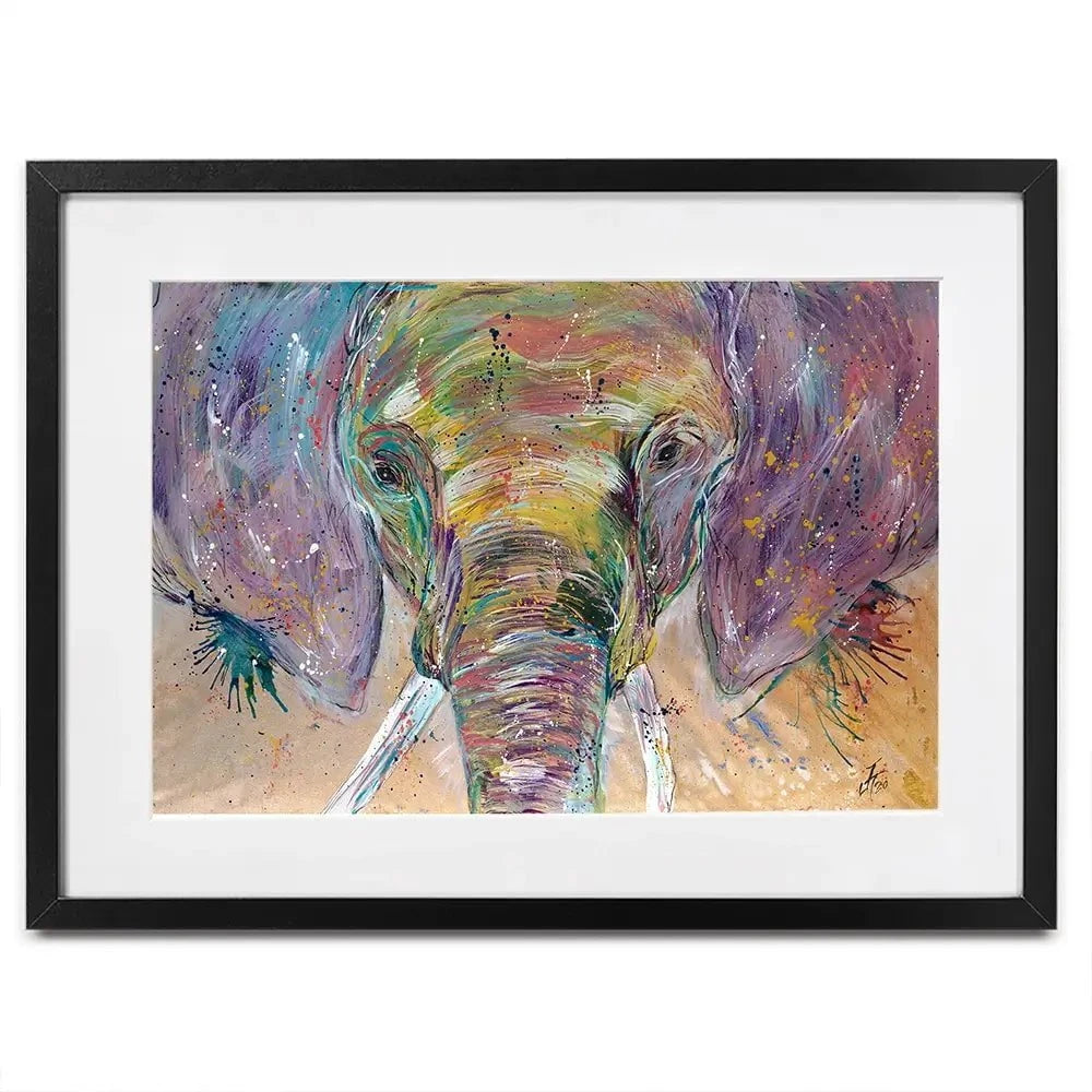 Elephant Splashes Framed Art Print Elephant Splashes Framed Art Print wall art product Jamie Taylor