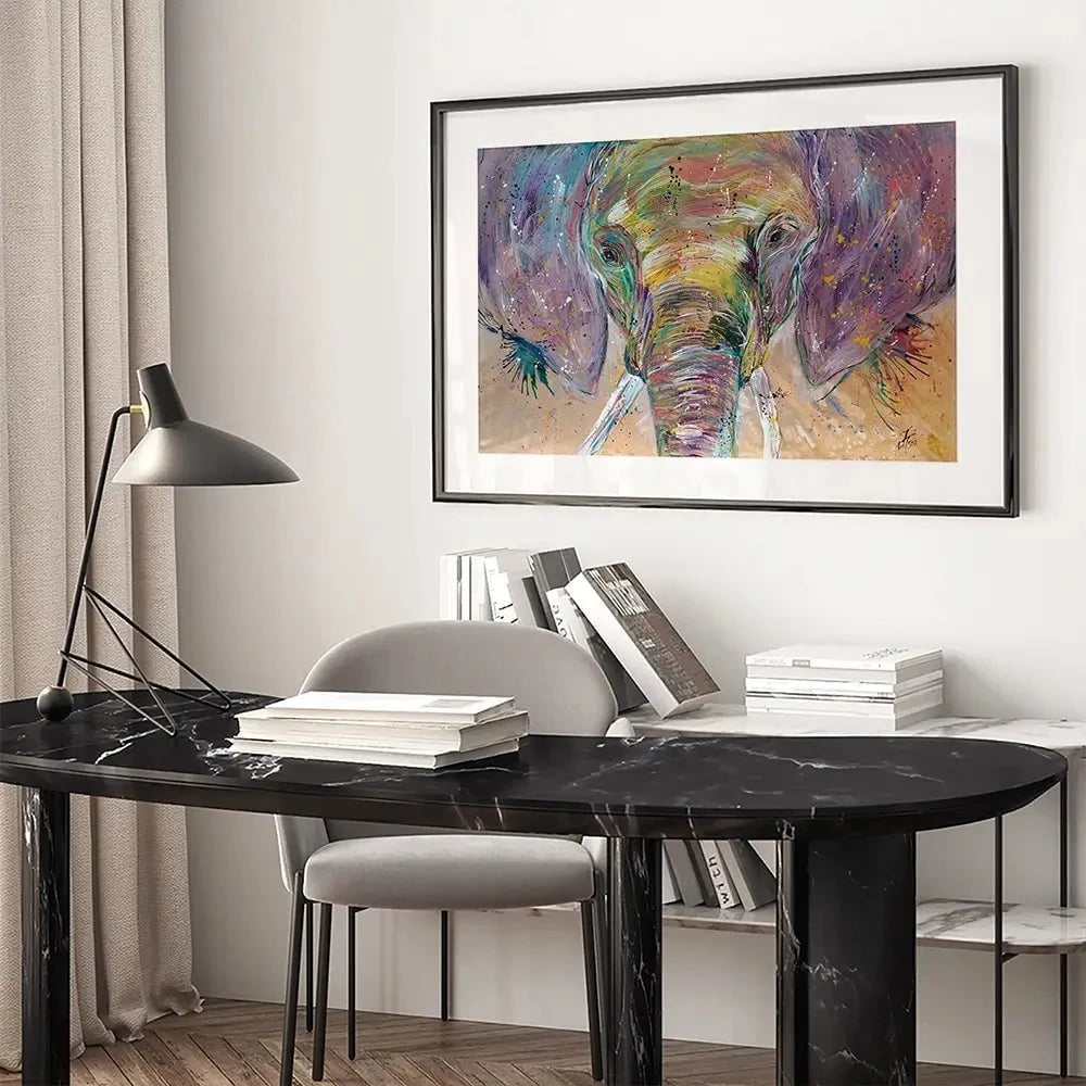 Elephant Splashes Framed Art Print Elephant Splashes Framed Art Print wall art product Jamie Taylor