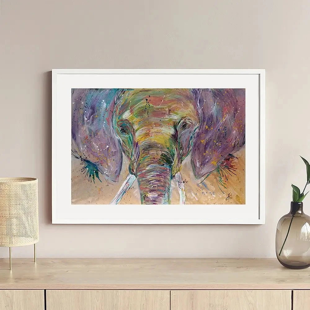 Elephant Splashes Framed Art Print Elephant Splashes Framed Art Print wall art product Jamie Taylor