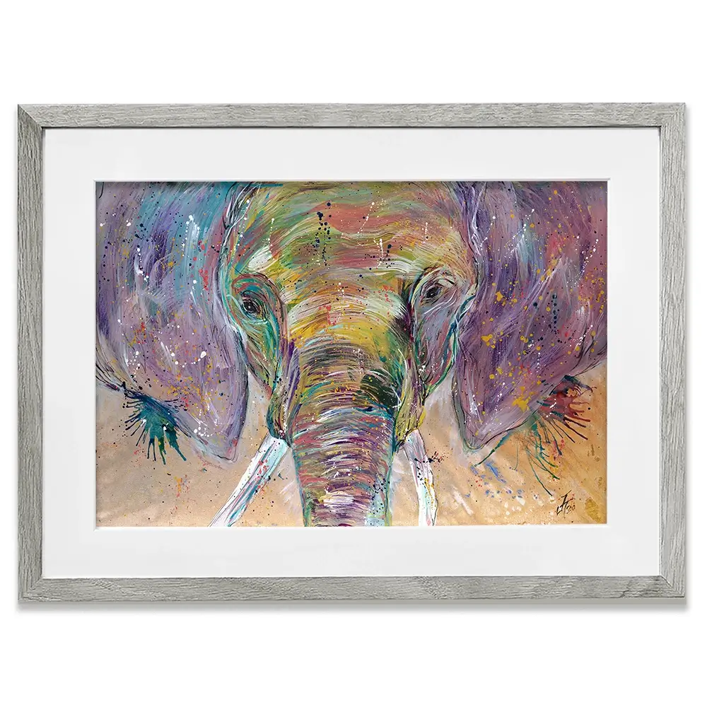 Elephant Splashes Framed Art Print Elephant Splashes Framed Art Print wall art product Jamie Taylor
