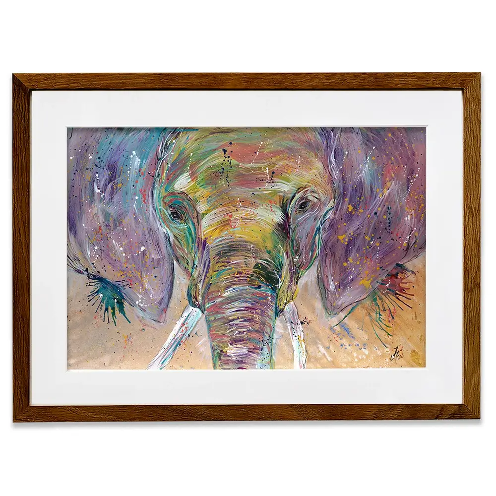Elephant Splashes Framed Art Print Elephant Splashes Framed Art Print wall art product Jamie Taylor
