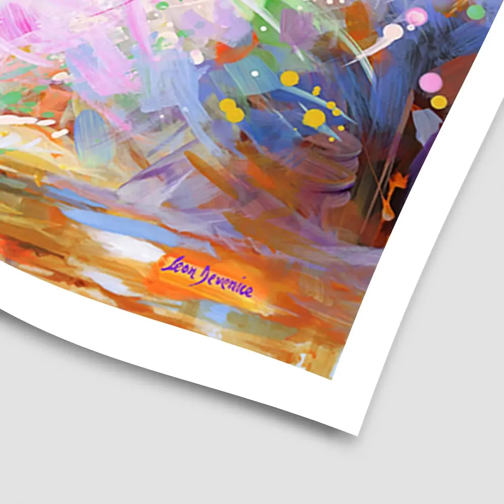Elephants Colourful Celebration Art Print Elephants Colourful Celebration Art Print wall art product Leon Devenice