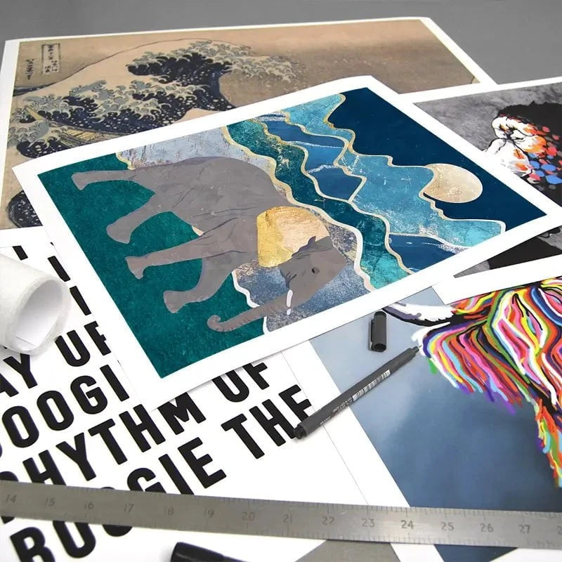 Elephants In The Mountains Art Print Elephants In The Mountains Art Print wall art product Sarah Manovski