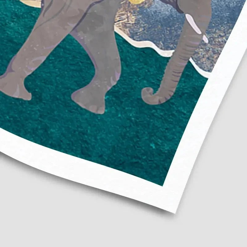 Elephants In The Mountains Art Print Elephants In The Mountains Art Print wall art product Sarah Manovski