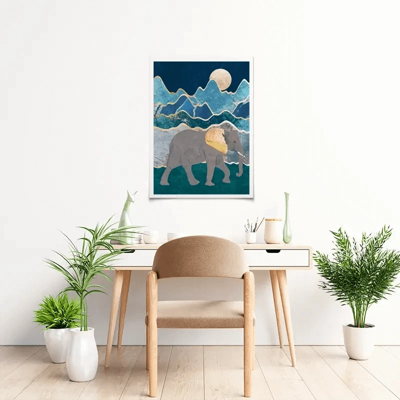 Elephants In The Mountains Art Print Elephants In The Mountains Art Print wall art product Sarah Manovski