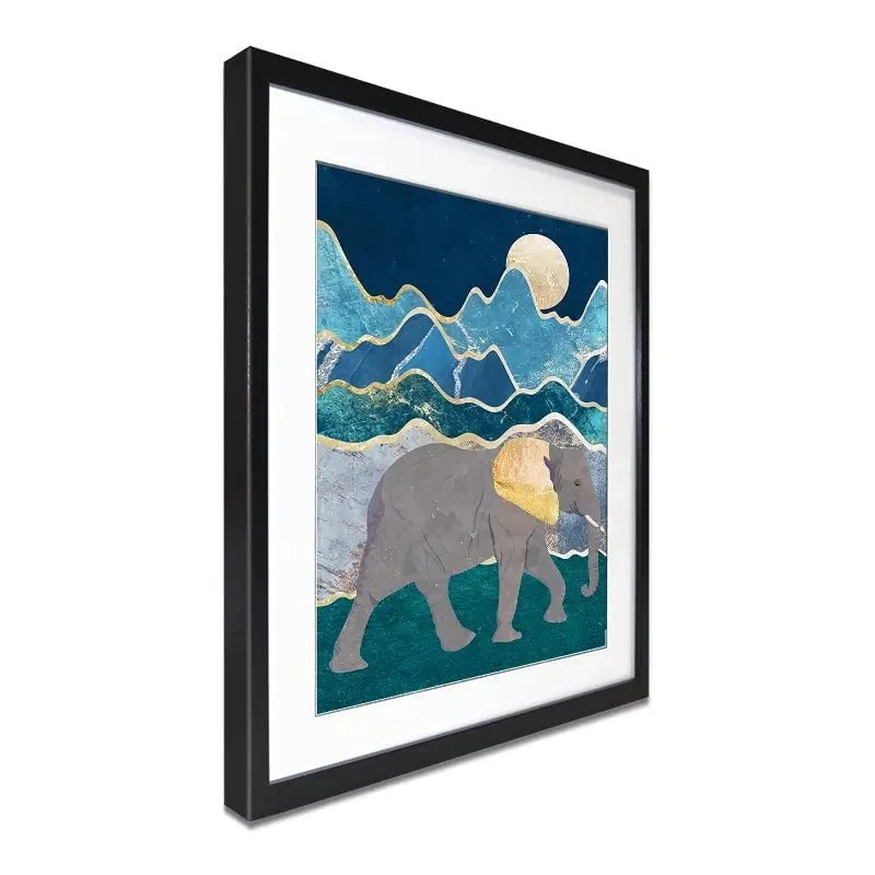 Elephants In The Mountains Framed Art Print Elephants In The Mountains Framed Art Print wall art product Sarah Manovski