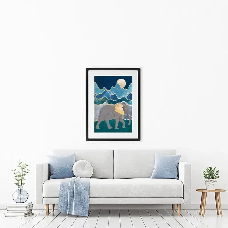 Elephants In The Mountains Framed Art Print Elephants In The Mountains Framed Art Print wall art product Sarah Manovski